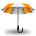 Umbrella Orange Icon 128x128 png